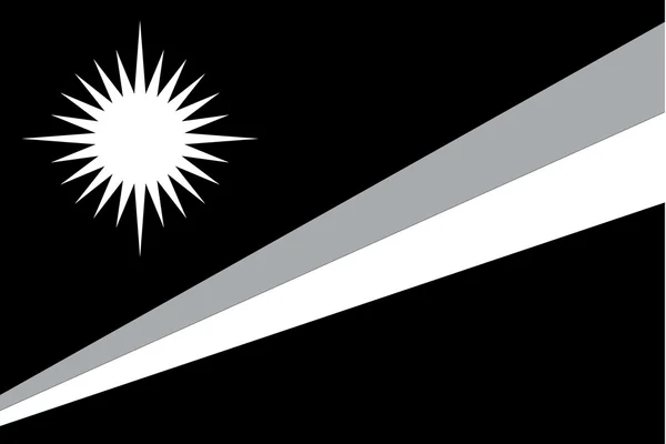 Bandeira ilustrada em tons de cinza do país de MarshallIslands — Vetor de Stock