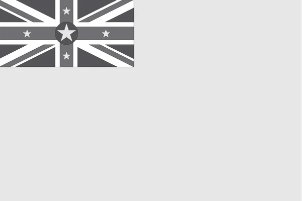 Απεικονίζεται σε κλίμακα του γκρι σημαία της χώρας του Νιούε — Διανυσματικό Αρχείο