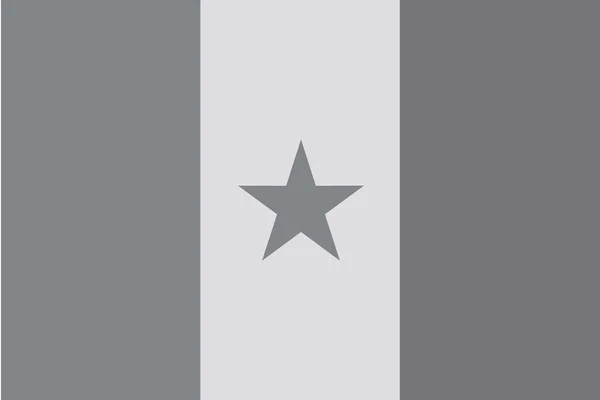Bandeira ilustrada em tons de cinza do país do Senegal —  Vetores de Stock