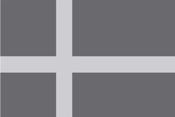 Abgebildete Graustufen-Flagge des Landes Schweden — Stockvektor