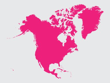 Kuzey Amerika kıtası şeklinde