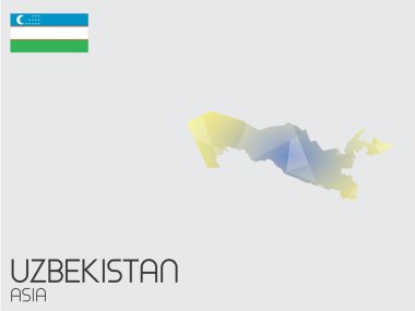 Infographic öğeleri kümesi Özbekistan ülke için