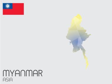 Infographic öğeleri kümesi Myanmar ülke için