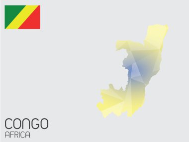 Infographic öğeleri kümesi Kongo ülke için