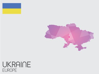 Infographic öğeleri kümesi Ukrayna ülke için