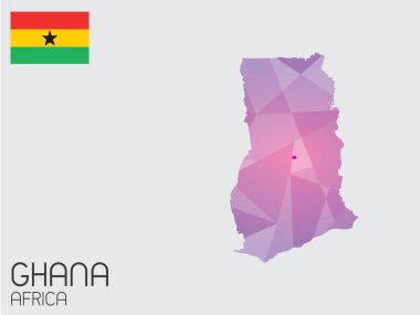 Infographic öğeleri kümesi Gana ülke için