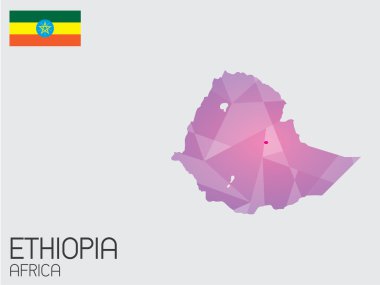 Infographic öğeleri kümesi Etiyopya ülke için