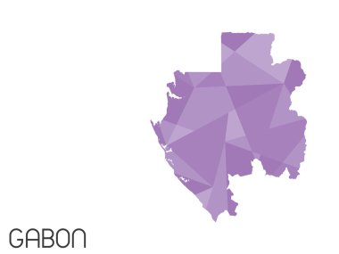 Infographic öğeleri kümesi Gabon ülke için