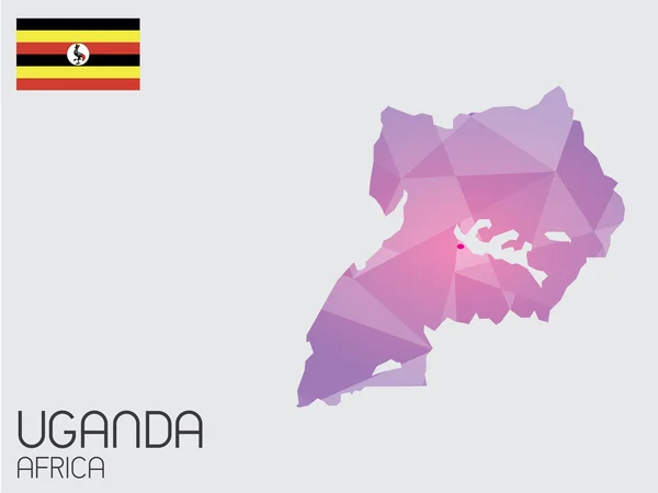 Set di elementi infografici per il Paese dell'Uganda — Foto Stock