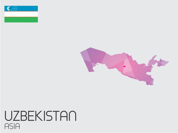 Serie di elementi infografici per il Paese dell'Uzbekistan — Foto Stock