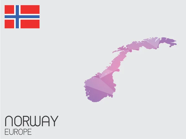 Eine Reihe von infographischen Elementen für das Land Norwegen — Stockfoto