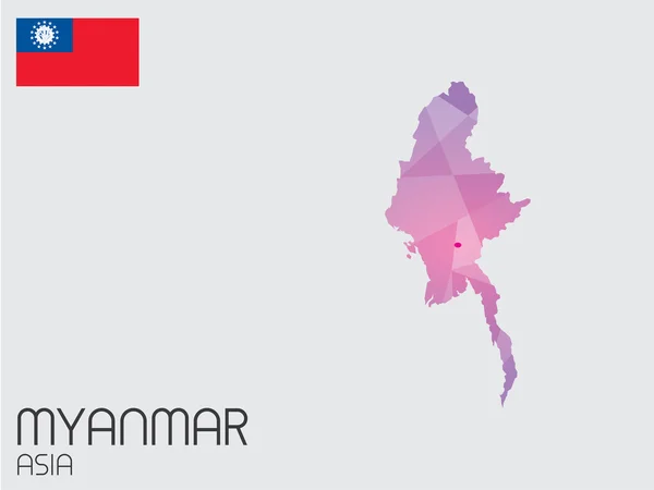 Az ország Mianmar Infographic elemek csoportja — Stock Fotó