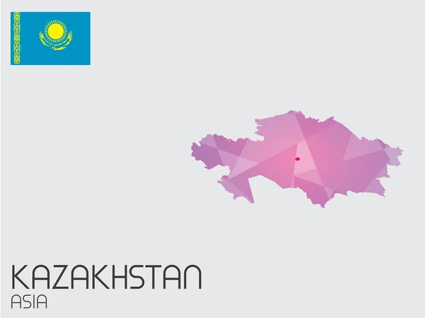 Set of Infographic Elements for the Country of Kazakhstan — Stock Photo, Image