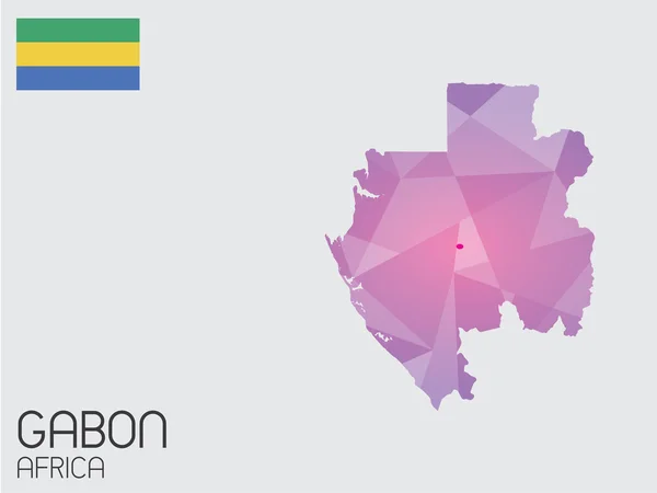 Set di elementi infografici per il Paese del Gabon — Foto Stock