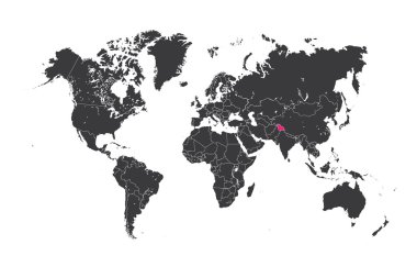 Dünya Haritası Islamabad seçili bir ülke ile
