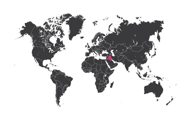 Mapa świata z wybranego kraju z Iraku — Zdjęcie stockowe