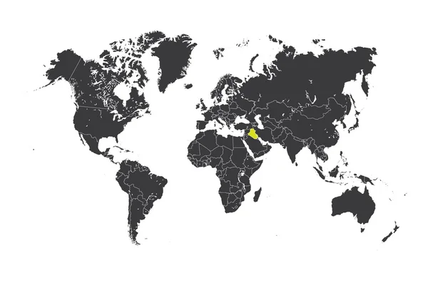 Mapa del mundo con un país seleccionado de Irak —  Fotos de Stock