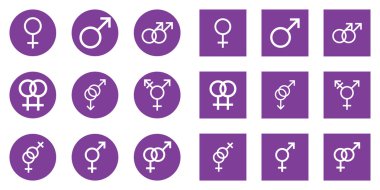 erkek ve dişi seks sembolleri