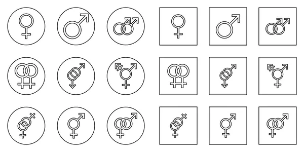 Sexo masculino e feminino símbolos — Fotografia de Stock