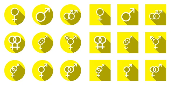 Männliche und weibliche Sexsymbole — Stockfoto