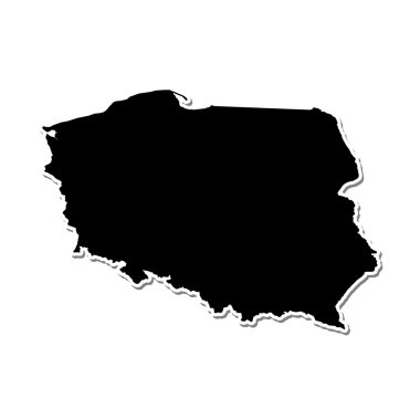 Turuncu bir arka plan üzerinde gösterimi Polonya