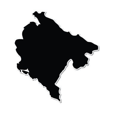 Turuncu bir arka plan üzerinde gösterimi Karadağ