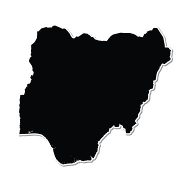 Turuncu bir arka plan üzerinde gösterimi Nijerya