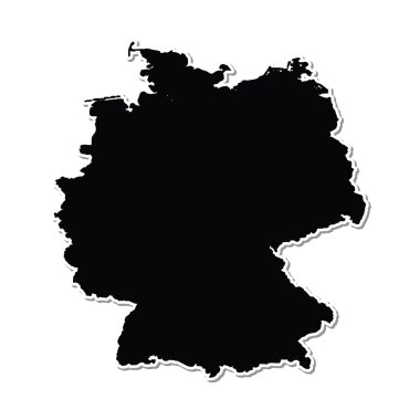 Almanya'nın turuncu bir arka plan üzerinde illüstrasyon