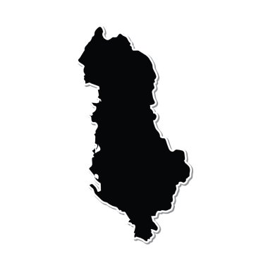 Turuncu bir arka plan üzerinde gösterimi Arnavutluk