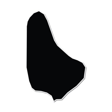 Turuncu bir arka plan üzerinde gösterimi Barbados