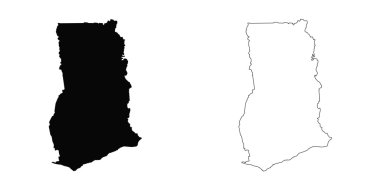 Beyaz bir arka plan üzerinde gösterimi Gana