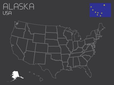 1 devlet seçilmiş Amerika Birleşik Devletleri Haritası - 