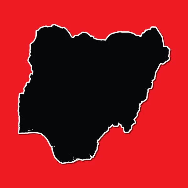 Kształt kraju Nigeria — Zdjęcie stockowe