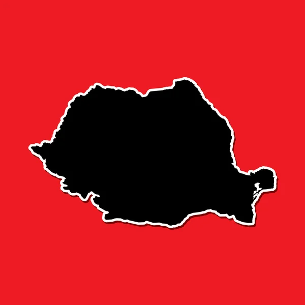 罗马尼亚国家的形状 — 图库照片