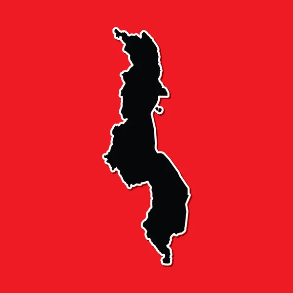 Shape of the Country of  Malawi — Stock Photo, Image