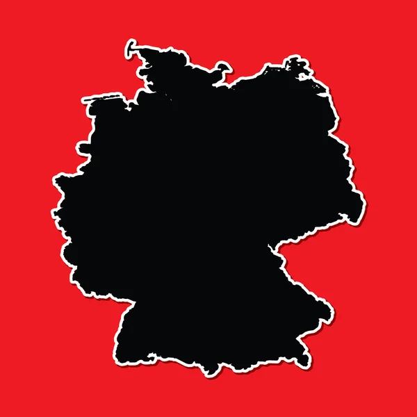 Kształt kraju Niemcy — Zdjęcie stockowe