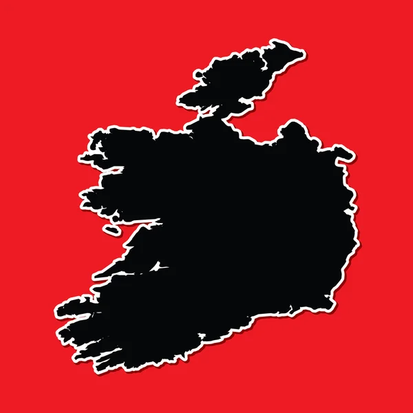 Forma do país da Irlanda — Fotografia de Stock