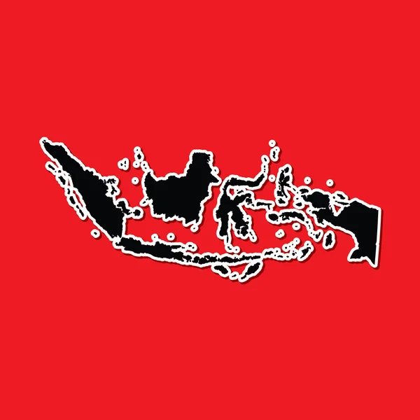 Forma del Paese dell'Indonesia — Foto Stock