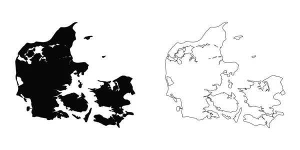 Illustration på en vit bakgrund av Danmark — Stockfoto