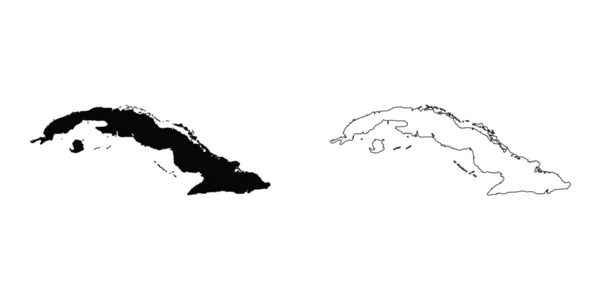 Illustration sur fond blanc de Cuba — Photo