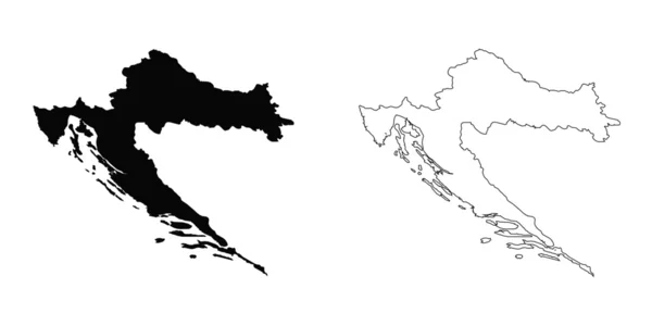 在白色背景上的克罗地亚的插图 — 图库照片