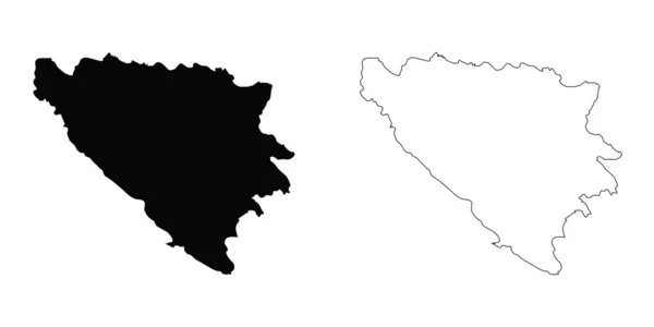 Illustratie op een oranje achtergrond van Bosnië — Stockfoto