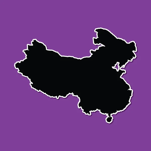 紫色背景的中国 — 图库矢量图片