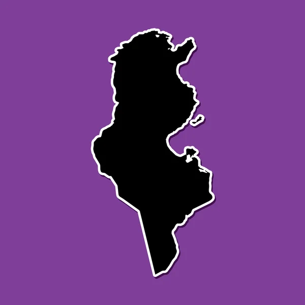 Violette achtergrond van Tunesië — Stockvector