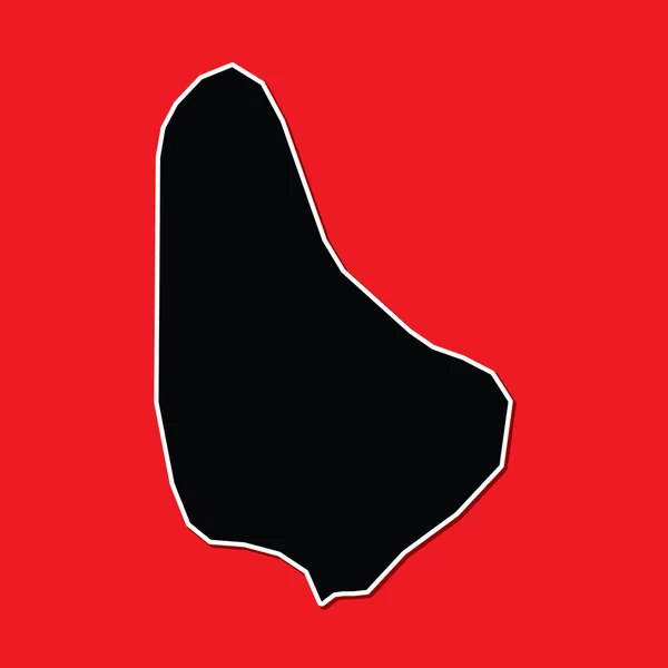 该国的巴巴多斯的形状 — 图库矢量图片