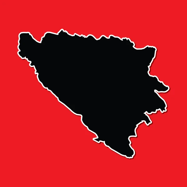 该国的波斯尼亚的形状 — 图库矢量图片