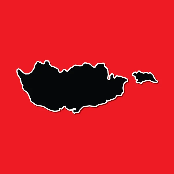 Forme du pays de Chypre — Image vectorielle