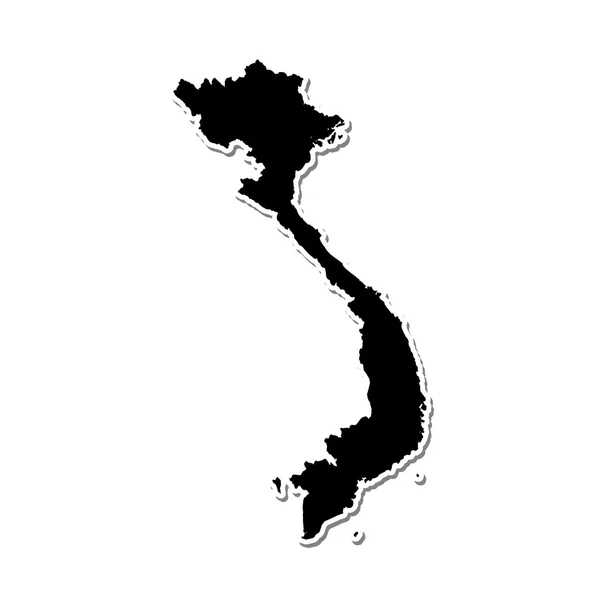 Форма страны Вьетнам — стоковый вектор