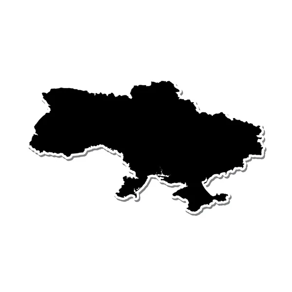 乌克兰国家的形状 — 图库矢量图片
