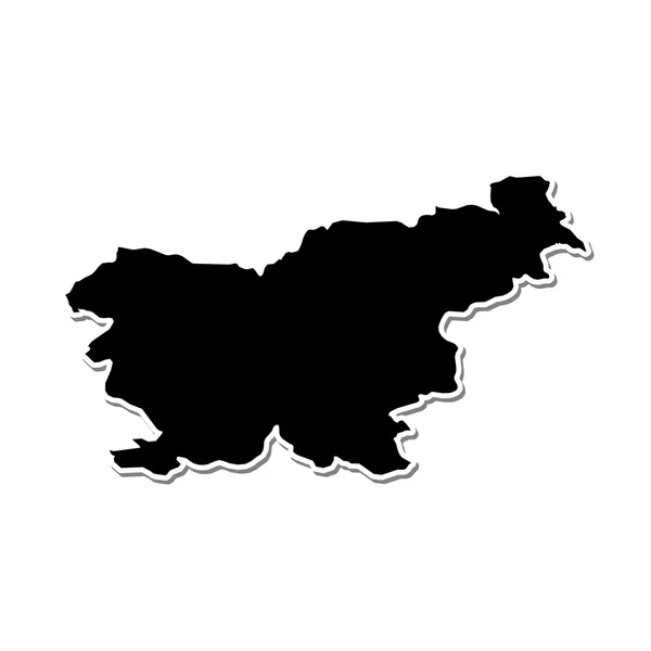Forma del país de Eslovenia — Archivo Imágenes Vectoriales